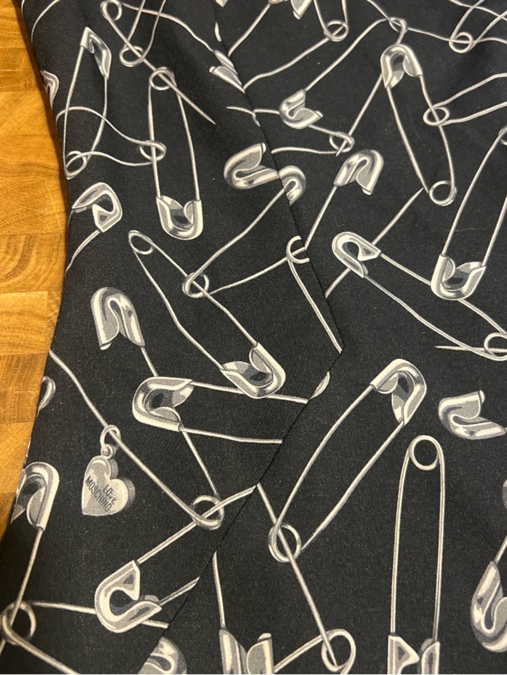 Love Moschino Black Dress with Safety Pin Print - Picture 4 of 6